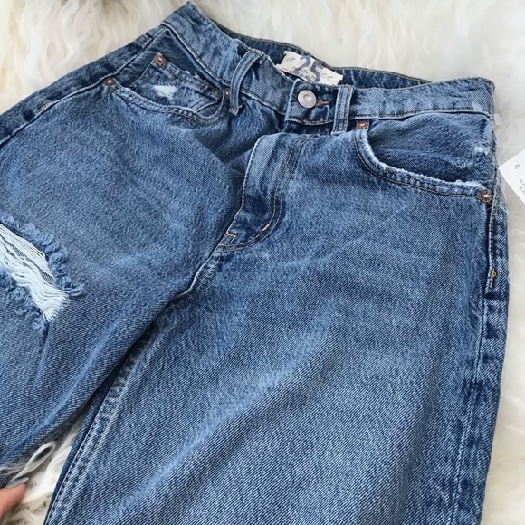 Free People Lita Ripped Straight Leg Jeans - Picture 8 of 10
